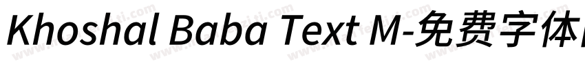 Khoshal Baba Text M字体转换